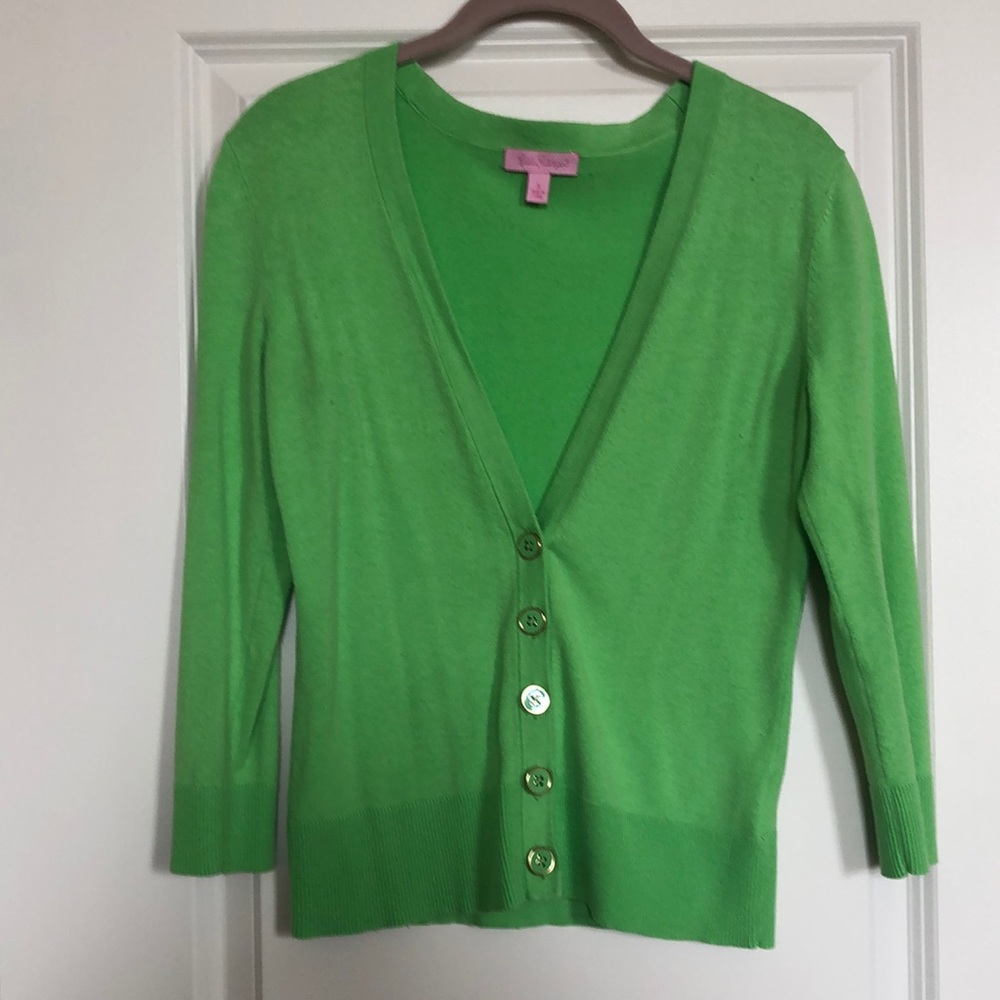 SOLD Lilly Pulitzer Spring Green Cardigan